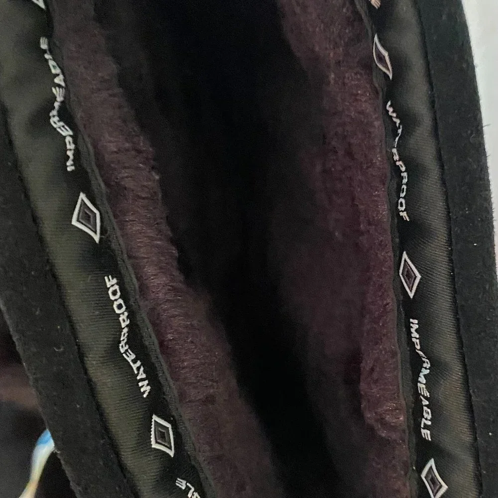 MANITOBAH MUKLUKS CANADA SNOWY OWL WATERPROOF BLACK WINTER HIGH FASHION BOOT 8 - Picture 13 of 16
